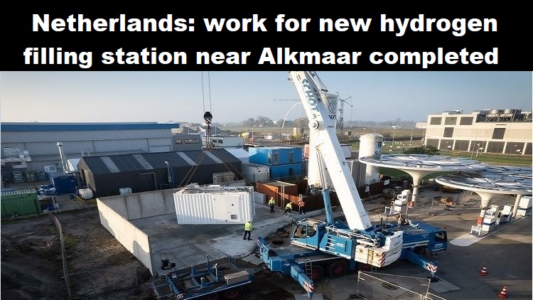 Alkmaar NXT waterstoftankstation in aanbouw