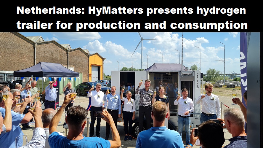 Nederland: HyMatters presenteert waterstoftrailer voor productie en verbruik