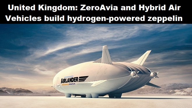 Verenigd Koninkrijk: ZeroAvia en Hybrid Air Vehicles bouwen zeppelin op waterstof