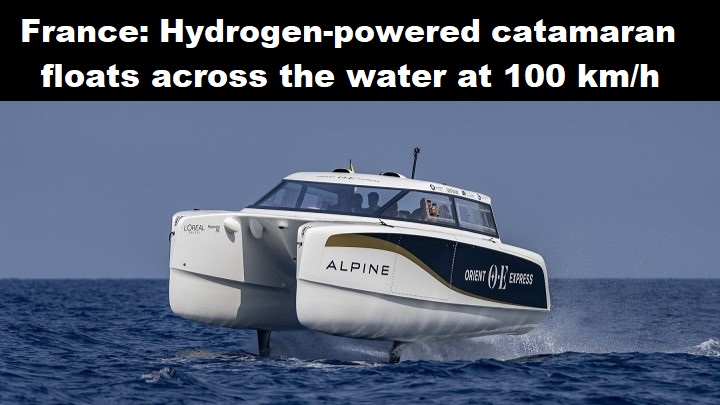 Lorient frankrijk catamaran waterstof