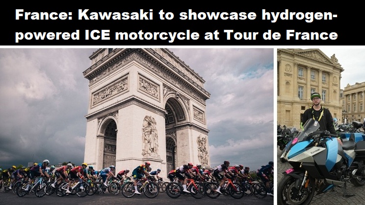 Parijs Tour de France Kawasaki waterstof