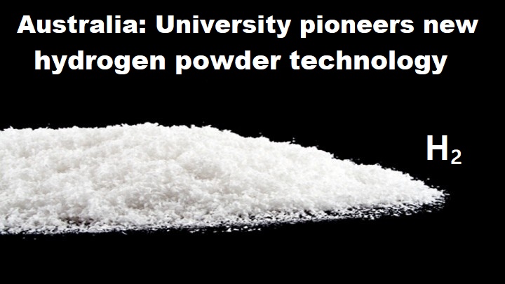 Australië: universiteit pioniert met nieuwe technologie voor waterstofpoeder