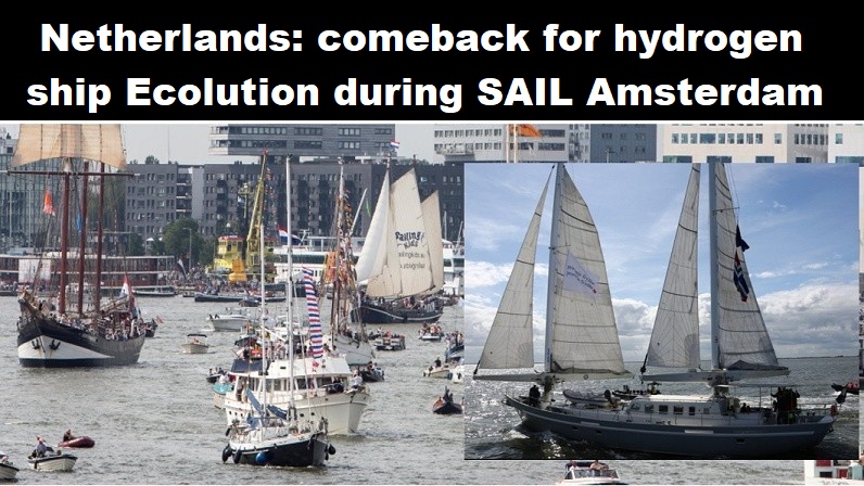 Nederland: comeback voor waterstofschip Ecolution tijdens SAIL Amsterdam