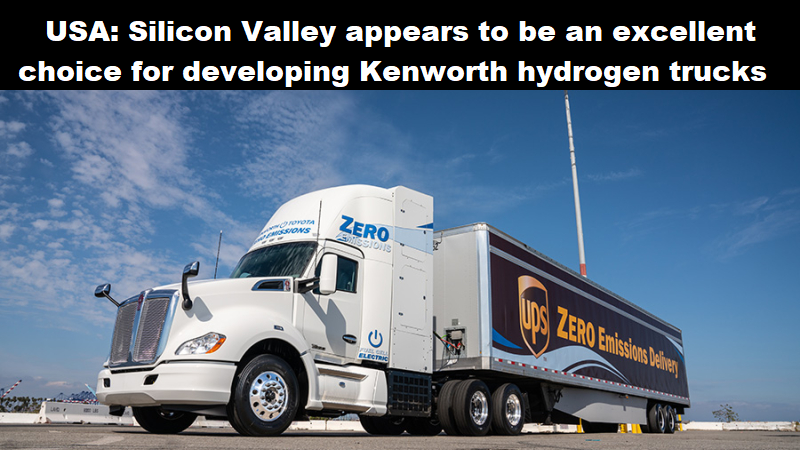 VS: Silicon Valley blijkt prima keuze voor ontwikkeling Kenworth waterstoftrucks
