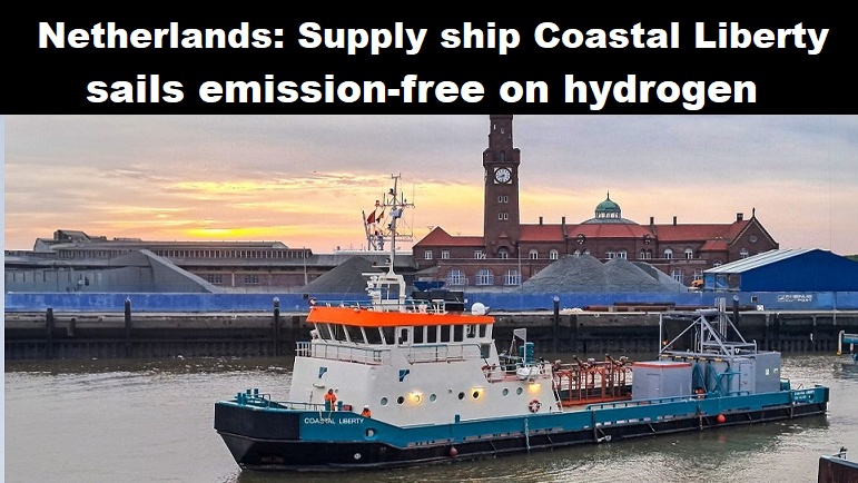 Schip coastal liberty waterstof 