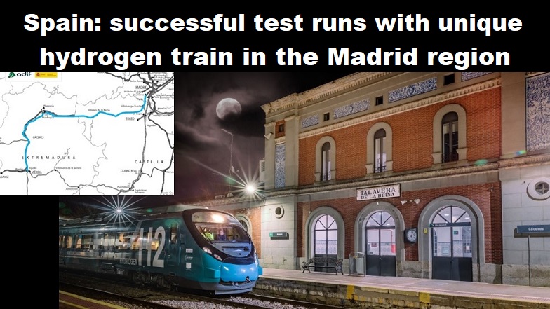 Talavera Madrid trein waterstof