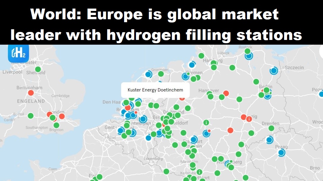 Wereld: Europa is wereldwijd marktleider met waterstof-tankstations