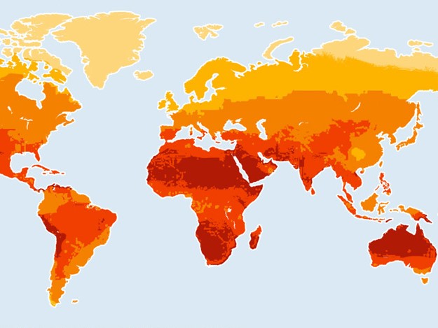 World Solar energy map