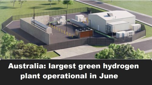 Australië: grootste groene waterstoffabriek in juni operationeel
