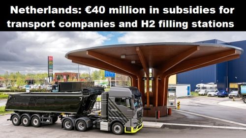 Nederland: 40 miljoen euro subsidie voor transportbedrijven en H2-tankstations