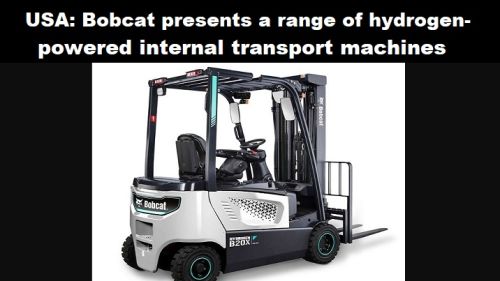 USA: Bobcat presenteert reeks machines voor intern transport op waterstof