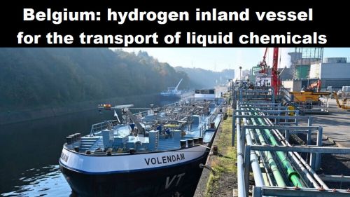 België: binnenvaartschip op waterstof voor vervoer van vloeibare chemicaliën