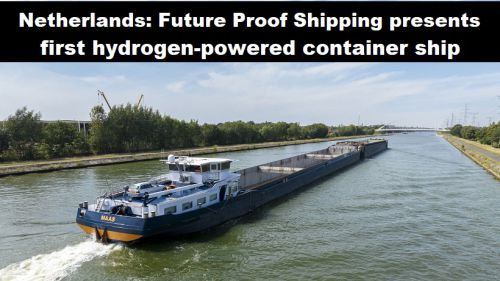 Nederland: Future Proof Shipping presenteert eerste containerschip op waterstof
