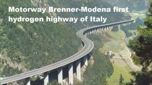 Autosnelweg Brenner-Modena eerste waterstofsnelweg van Italië