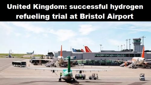Verenigd Koninkrijk: succesvolle proef met waterstof tanken op Bristol Airport 