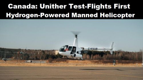 Canada: Unither maakt proefvlucht met eerste bemande helikopter op waterstof