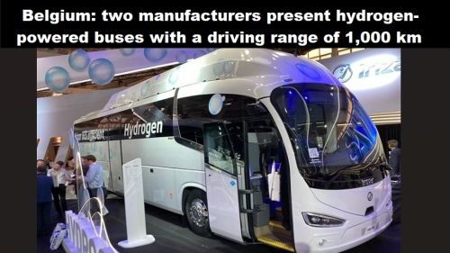 België: twee fabrikanten presenteren bussen op waterstof met een rijbereik van 1000 km