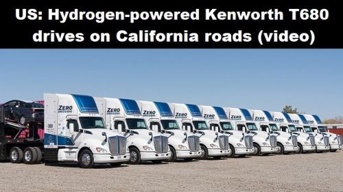 USA: Kenworth T680 op waterstof dendert over de wegen in Californië (video)