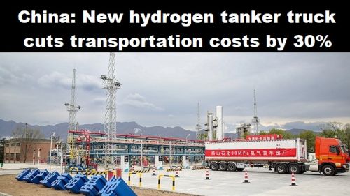 China: nieuwe tankauto voor waterstof verlaagt transportkosten met 30%