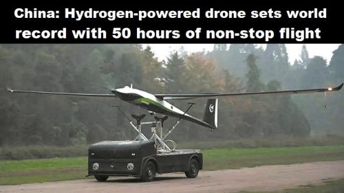 China: drone op waterstof vestigt wereldrecord met 50 uur non-stop vliegen