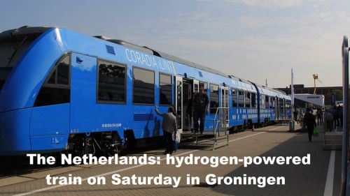 Nederland: trein op waterstof zaterdag te bewonderen in Groningen