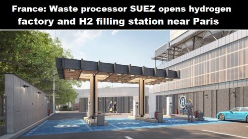 Frankrijk: afvalverwerker SUEZ opent waterstoffabriek en H2-tankstation bij Parijs