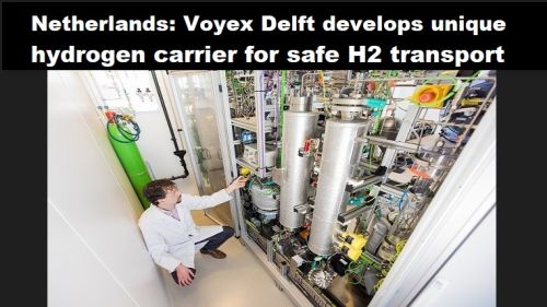 Nederland: Voyex Delft ontwikkelt unieke waterstofdrager voor veilig H2-transport