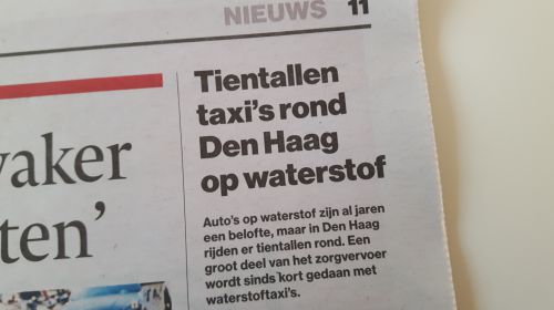 Aantal waterstofauto’s in de regio Den Haag neemt snel toe