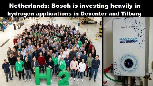 Nederland: Bosch investeert in Deventer en Tilburg fors in waterstof-toepassingen