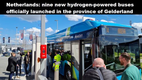 Nederland: negen nieuwe bussen op waterstof in provincie Gelderland officieel van start