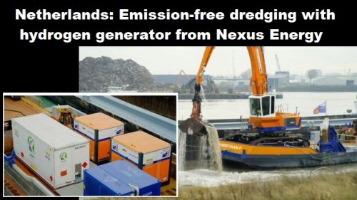 Nederland: emissievrij baggeren met waterstof-aggregaat van Nexus Energy
