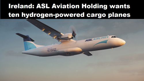 Ierland: ASL Aviation Holding wil tien vrachtvliegtuigen op waterstof