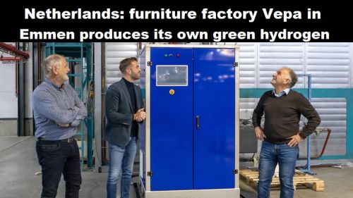 Nederland: meubelfabriek Vepa in Emmen produceert eigen groene waterstof