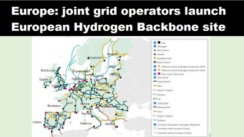 Europa: gezamenlijke netbeheerders lanceren European Hydrogen Backbone-site