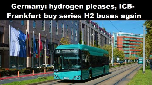 Duitsland: waterstof bevalt goed, ICB-Frankfurt koop opnieuw serie H2-bussen