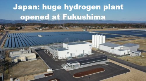 Japan: enorme waterstof fabriek geopend bij Fukushima