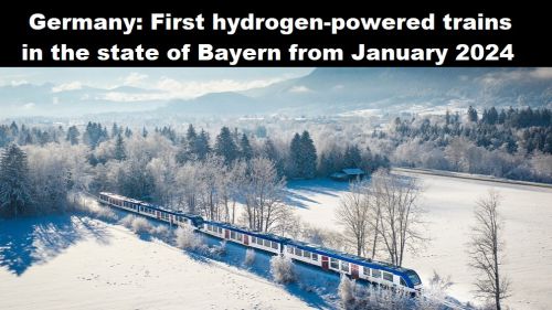 Duitsland: vanaf januari 2024 eerste treinen op waterstof in deelstaat Bayern