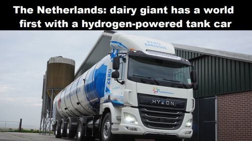Nederland: zuivelgigant heeft wereldprimeur met tankauto op waterstof
