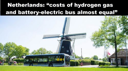 Nederland: “kosten van waterstofbus en batterij-electrische bus bijna gelijk”