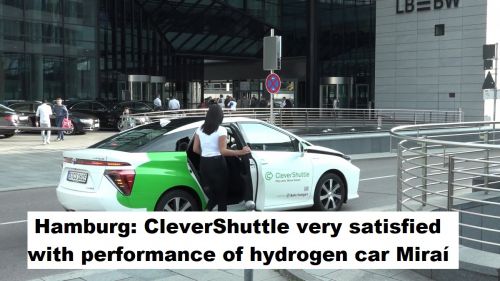 Hamburg: CleverShuttle zeer tevreden over prestaties waterstofauto Miraí