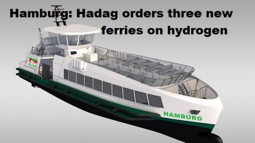 Hamburg: Hadag bestelt drie nieuwe veerboten op waterstof