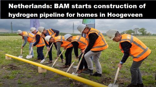 Nederland: BAM start met aanleg waterstof-leiding voor woningen in Hoogeveen