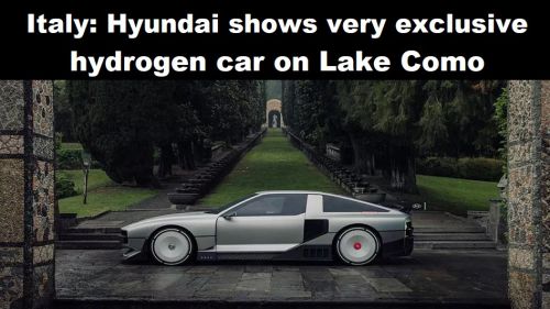 Italië: Hyundai showt zeer exclusieve waterstofauto aan het Comomeer