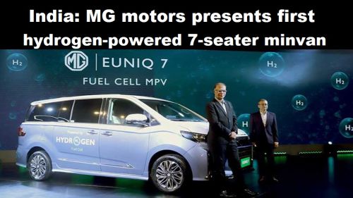 India: MG motors presenteert eerste minvan met 7 zitplaatsen op waterstof