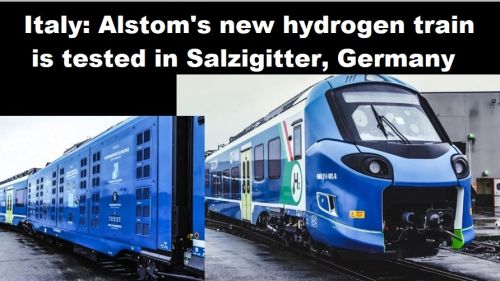 Italië: nieuwe waterstoftrein van Alstom wordt getest in Salzigitter, Duitsland