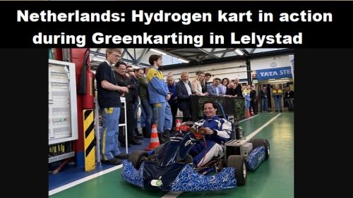 Nederland: kart op waterstof in actie tijdens Greenkarting in Lelystad