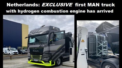 Nederland: EXCLUSIEF eerste MAN-truck met waterstofverbrandingsmotor gearriveerd