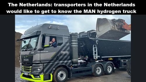 Nederland: transporterend Nederland maakt graag kennis met de MAN waterstof-truck