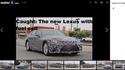 Spionagefotografen betrappen de nieuwe Lexus fuel cell