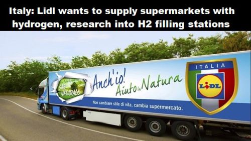 Italië: Lidl wil supermarkten bevoorraden op waterstof, onderzoek naar H2-tankstations